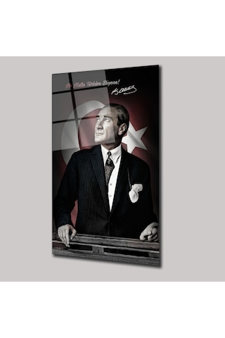 Atatürk - Ne Mutlu Türküm Diyene - Cam Tablo - Deg0286