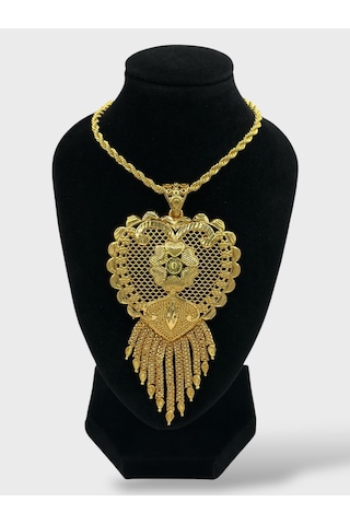Arnes Jewelry Çelik 22 Ayar Altın Kaplama Hint Kolye Ar550nes Gold