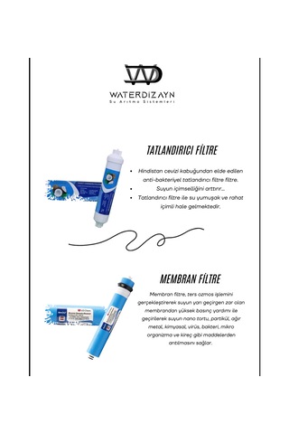 Waterdizayn Inline 5 Aşamalı Yıllık Bakım Seti Kapalı Kasa Su Arı