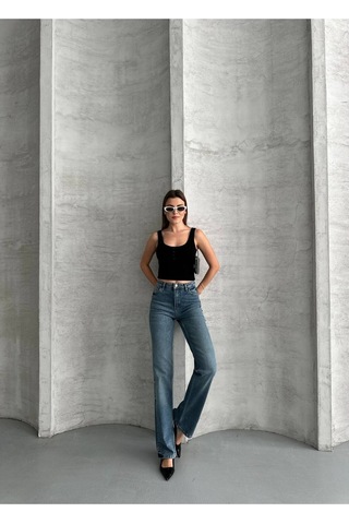Zdnjeans Yeni Sezon Straıght Kesim Kot Pantolon Koyu Mavi