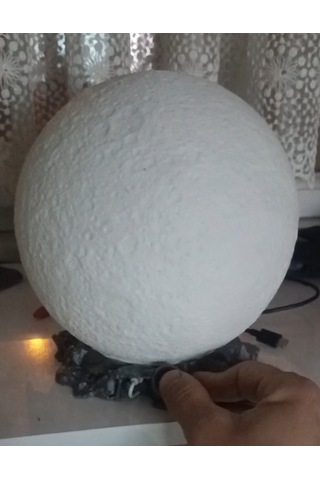 Ay Desenli Gece Lambası Beyaz