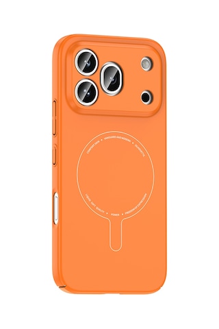 Honor 600 Pro 5g Kılıf M-safe Şarj Özellikli Kamera Korumalı Sert Pc Elio Kapak Turuncu