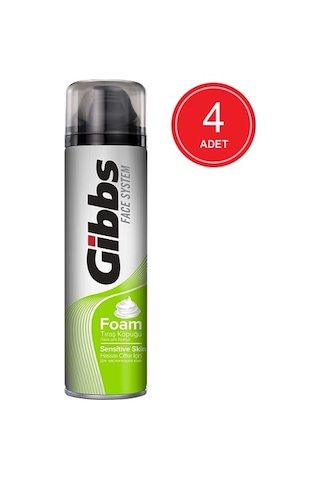Gibbs Sensitive Tıraş Köpüğü 4 x 200 ML