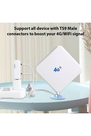 Reedark Ts9 Bağlantılı 35dbi Yüksek Kazançlı 4g İç Mekan Anteni, 2 Metre Rg174 Bakır Kablolu Sinyal Güçlendirici