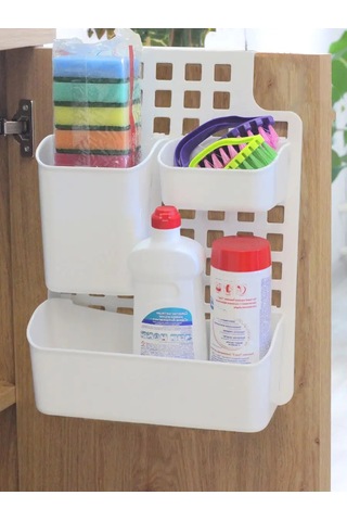 Idea Askılı Organizatör, Kaplarla, Alt Değiştirme Masası İçin 24764757 Beyaz