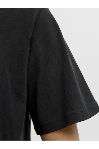 Jack & Jones Erkek Gögüs Logo Baskili Tisört - Catskills - 12297891 Siyah