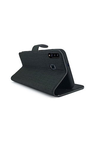 Samsung Galaxy Uyumlu M30 (M305) Kılıf FitCase Fabric Kapaklı Cüzdanlı