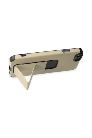 Apple İphone 6 Kılıf Mega Standlı Silikon - Gold