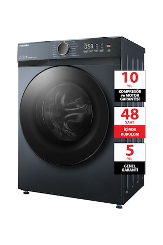 Toshiba TW-T21BU90UWTR WW 8 KG 1400 Devir Çamaşır Makinesi Gri