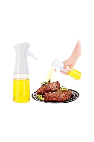 MaxiGo Cam Sprey Yağlık Püskürtücülü Yağdanlık Air Fryer Yağlık Mist Püskürtücü 1 Adet Beyaz Yağdanlık Strglbl75