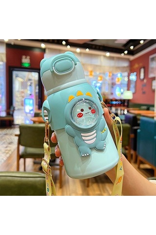 Çocuklar İçin Sağlıklı Ve Dayanıklı 316 Kalite Paslanmaz Çelik Bardak, Yemek Dostu Çocuk Kupası Yeşil