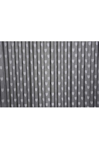 Kalpli Model Gri Renk İp Perde Hazır İp Perde 300 270 Gri