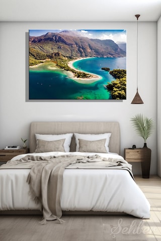 Muğla Fethiye Turkuaz Rengi Sularıyla Dünyaca Ünlü Olan Ölüdeniz Yatay Kanvas Tablo 4064
