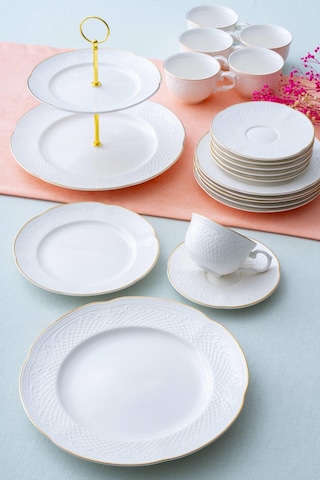 Acar Serenity 6 Kişilik 20 Parça Brunch Seti - Gold