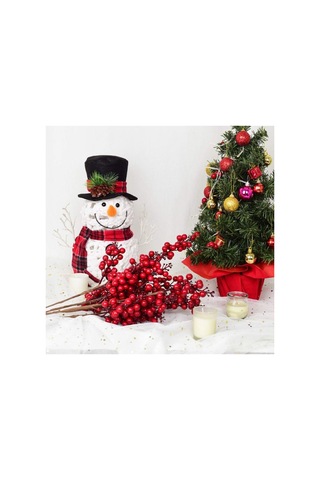 2 Adet El Yapımı Kokina Red Berry Yılbaşı Süs , Ev Parti Kış Noel Yılbaşı Süsü T107