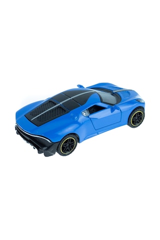 Oyuncak Metal Çek Bırak Süper Sport Araba Mavi 11 Cm
