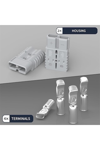 Xurunkeji 350 Amper Akü Hızlı Bağlantı/çıkartma Konnektörü, Araba Vinç Römork İçin Kablo Demeti Fiş Konnektör Kiti