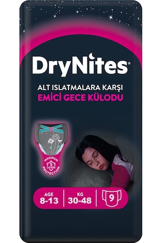 Drynites Emici Gece Külodu/bez Erkek 8-13 Yaş 30-48kg L 12pk 9 5+ Numara