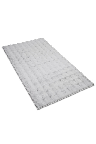 Yünteks Bubble Kabartmalı Peluş Post Halı 90x150 Beyaz