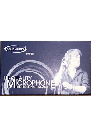 Fm 58 Gold Audio Dinamic Mikrofon Metal El Mikrofonu
