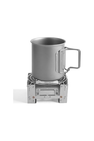 Ebitda Katlanır Kamp Alkol Sobası - Hafif & Taşınabilir Piknik Aleti Gri