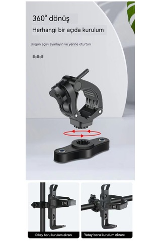 Eternal Luck Basit Hızlı Çıkarma Kayışı İle Sabitlenmiş Yuvarlak Bisiklet Boru Siyah