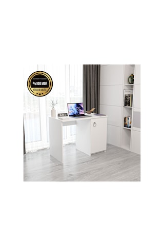 Matilda Çalışma Masası Kapaklı Modern Tasarım Beyaz