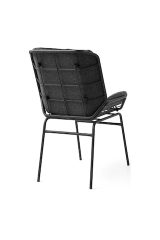 Ync Metal Ayaklı Kumaş Salon Balkon Ve Mutfak Sandalyesi 6 Adet