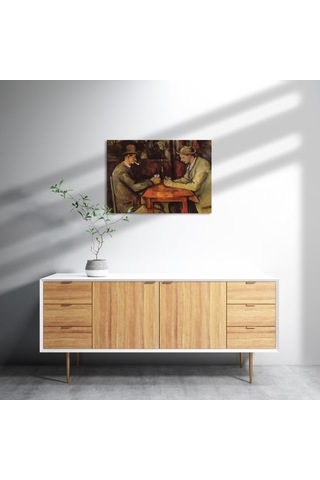 Cakasepetim Kagit Oynayanlar Paul Cezanne Ahşap Mdf Tablo