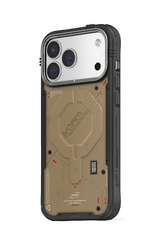 Apple Uyumlu iPhone 17 Pro Max  Kılıf M-safe Şarj Özellikli Airbag Tasarımlı Skinarma Vigor Kapak Kahvereng Kahverengi