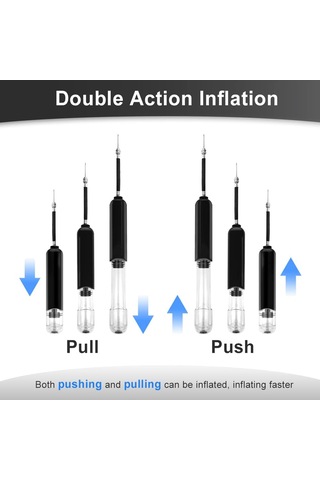 Spor Topları İçin Basketbol Topu Pompası 10 Adet İğne Ve 2 Adet Nozul İle