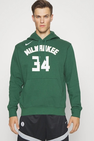 Nike Jordan Giannis Antetokounmpo Milwaukee Bucks Club Erkek Sweatshirt Yeşil Yeşil