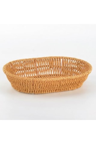 El Yapımı Doğal Hasır Sepet - Oval Ekmeklik Ve Çok Amaçlı Düzenleyici 25,50x18x6 Cm