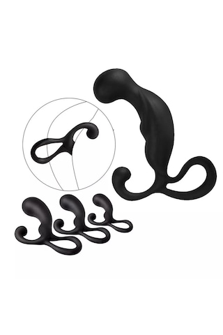 X-sense Siyah Klitoris Stimülatörü Anal Vajinal Plug Set S-m-l