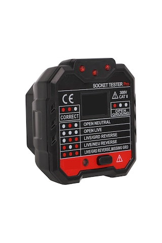 Moveevo Ht106e İngiliz Standardı Prizi Testeri - Faz Ve Polarite Kontrol Cihazı 48-250v, Akıllı Devre Güvenliği Tespiti