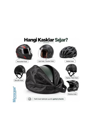 Tr Kask Taşıma Çantası Fermuarlı Geniş İç Hacimli Motosiklet Bisiklet Scooter Kask Çantası 44 X 28 X 24 Cm Al5 Genel