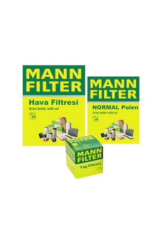 Mann-filter Renault Megane 4 1.3 Tce Benzinli Filtre Bakım Seti 2018-2025 3np Hava+yağ+standart