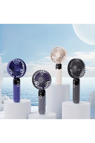 Yingfu Taşınabilir Fan 6 Hızlı Dijital Ekran Koyu Haki Fan