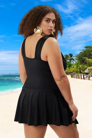 Ersefa Konforlu Plus Size Mayo Tasarım Büyük Beden Her Bedende Şıklık Pl Siyah
