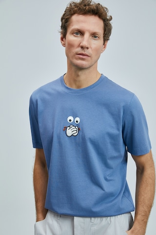 Lufian Zany Modern Grafik T- Shirt Koyu Lila Koyu Lila 111020255100890 Koyu Lila