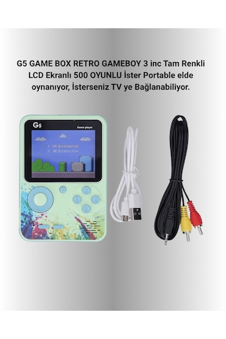 Tv Bağlantılı 500 Oyunlu Mini Gameboy Konsol - Lisinya
