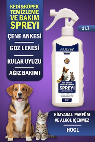 Kedi Köpek Göz, Kulak, Çene, Ağız Bakım Spreyi 1 Lt