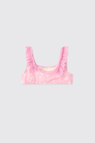 Littemare Fiyonklu Kız Bebek Upf 40+ Uv Korumalı Pembe Bikini Takımı 2612gb42010