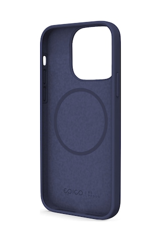 Epico Silicone Magnetic - Magsafe Compatible Case Apple iPhone Uyumlu 13 Pro Max - Blue Mavi