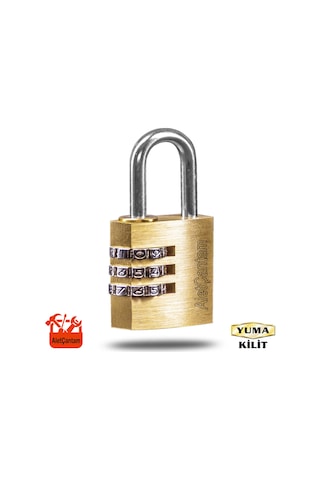Yuma Şifreli Asma Kilit 30 Mm Pirinç Gövde