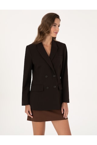 Pierre Cardin Kadın Koyu Kahverengi Ceket 50318351-vr084 Koyu Kahverengi