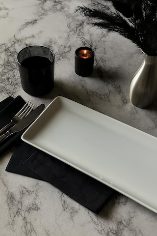 Kütahya Porselen Tan 35x15 Cm Dikdörtgen Sunum Tabağı