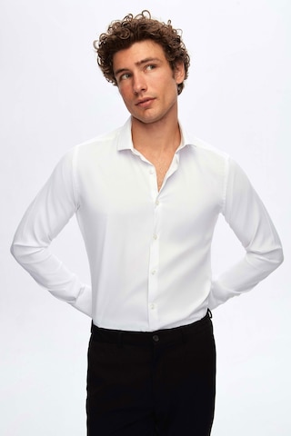 Twn Slim Fit Beyaz Düz Gömlek 5ef02ad10288m 801