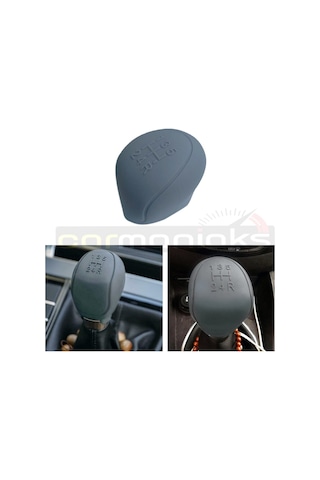 Universal Gri Silikon Manuel Vites Topuzu Kılıfı