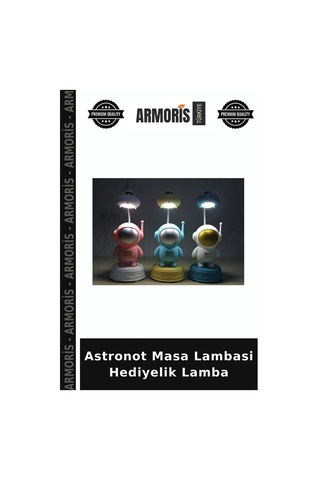 Astronot Masa Lambasi Hediyelik Lamba Çok Renkli